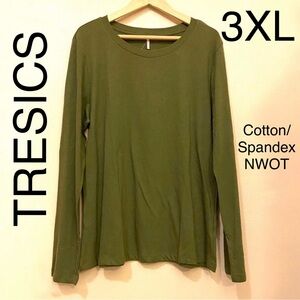 5/$15💥 Tresics Tee Top Blouse Cotton Spandex Basic Essentials Fall Winter Spring